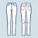 pair of straight-leg blue jeans image